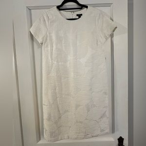 Ann Taylor Off White Leaf Print Dress